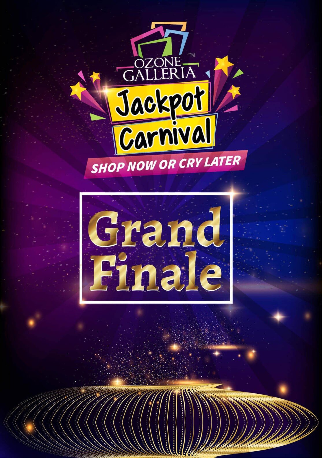 Jackpot Carnival at Ozone Galleria Mall Grand Finale banner